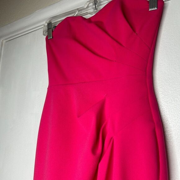 NOOKIE Cherish Paris Hot Pink Strapless Front Slit Maxi Gown Dress Size … - Picture 5 of 9